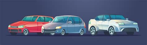 Set di auto moderne, automobili, veicoli | Vettore Gratis