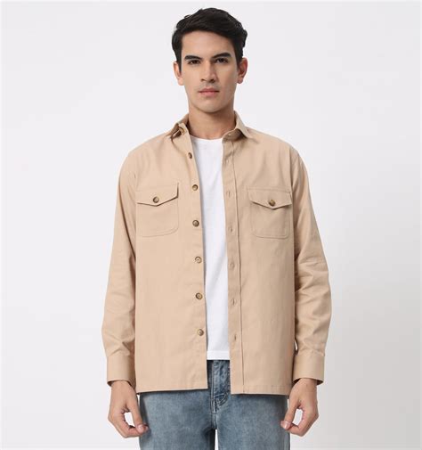 Beige Overshirt – Mad Clothing India