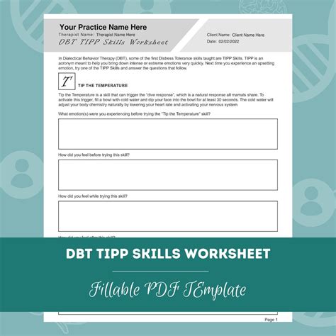 Dbt Tipp Worksheet Pdf - DBT Worksheets