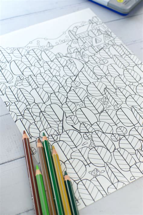 DIGITAL PRODUCT - 'Into The Forest' Colouring Page – LeisurelyScribbles