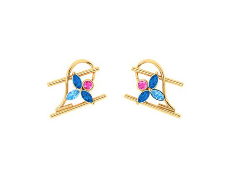 Alluring 14K Gold earrings with petals | Amazea Collection | PC Chandra ...