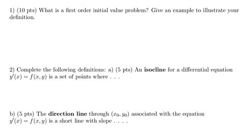 Image result for First Order Initial Value Problem