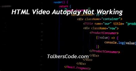Image result for Video Autoplay Not Working HTML