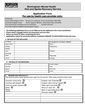 Fillable Online Hub and Spoke application form for health care ...