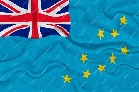 Premium Photo | National flag of Tuvalu Background with flag of Tuvalu