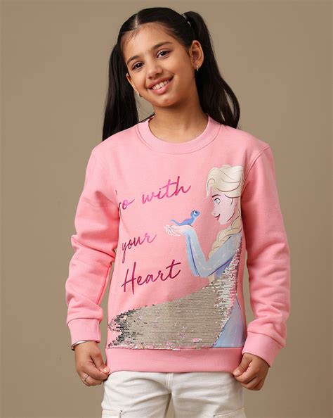Frozen Printed Regular Sweatshirt For Girls – Kidsville