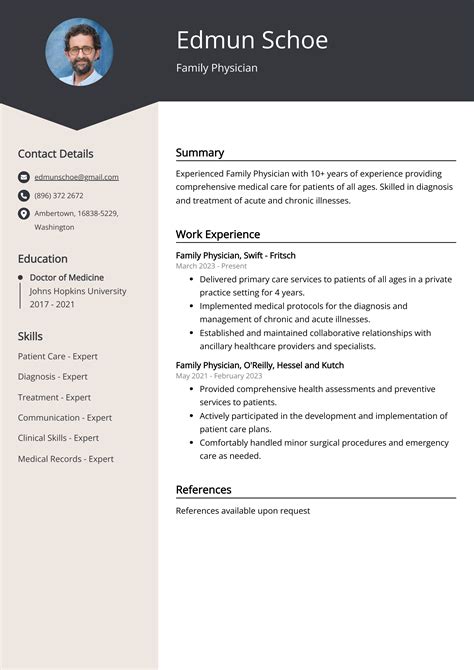Family Physician Resume Example (Free Guide)