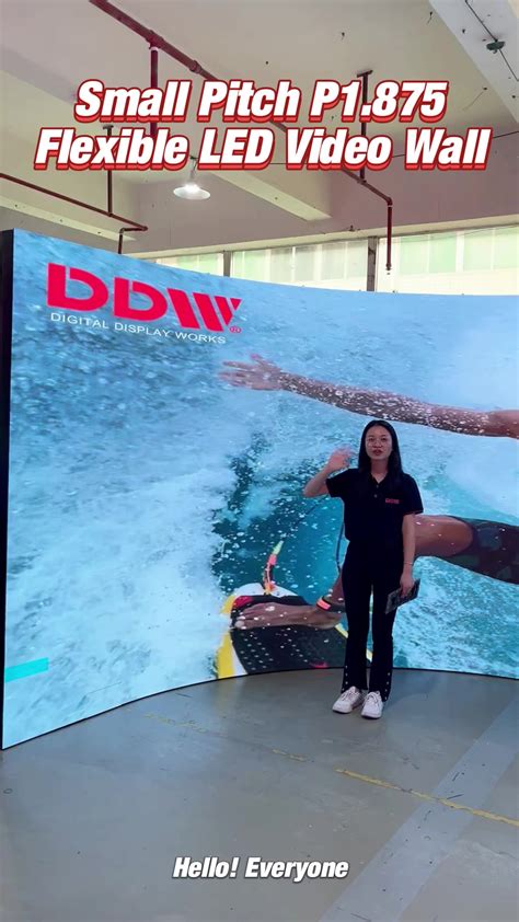 Custom Indoor Curved P1.875 Video Wall Panel 1.8mm High Definition Soft ...