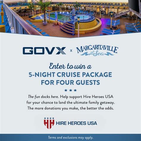 #hireheroesusa #cruise #margaritavilleatsea #govx #raffle #familytime ...