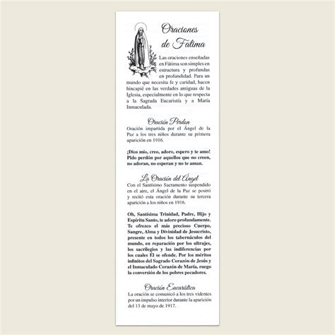 96404SP - FATIMA PRAYERS (SPANISH) - Fatima Gift Shop