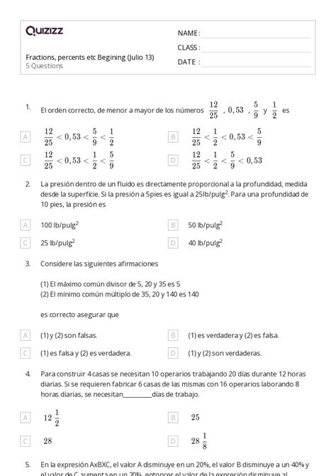 50+ Percents worksheets for 1st Class on Quizizz | Free & Printable