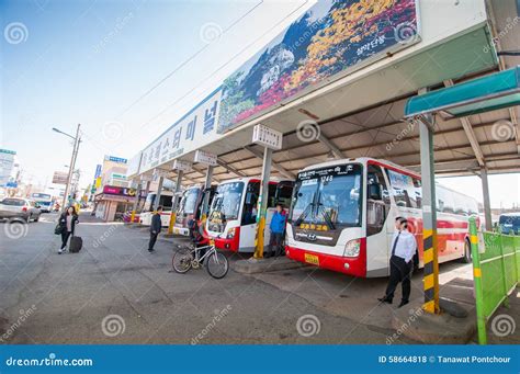 People at Sokcho Bus Station. Editorial Stock Photo - Image of country ...