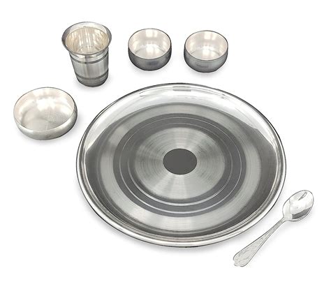 BENGALEN Baby Dinner Set 12 Inch Silver Plated for Annaprashan Sanskar