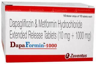 Dapaformin 1000 Mg Tablet 10 - Uses, Side Effects, Dosage, Price | Truemeds