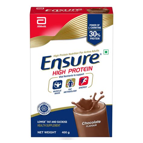 Ensure High Protein Drink For Physically Active Adults Chocolate 400 ...