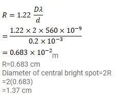 Light of wavelength 560 nm goes through a pinhole