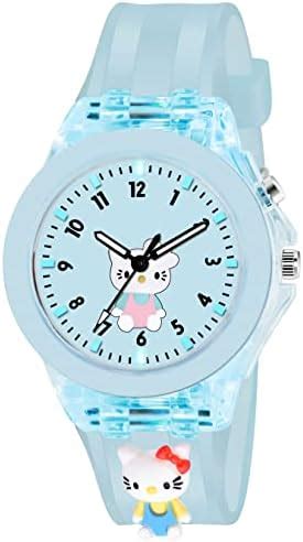 Shocknshop Nylon Led Luminous Kid Children Analog Cute Cartoon Multi ...
