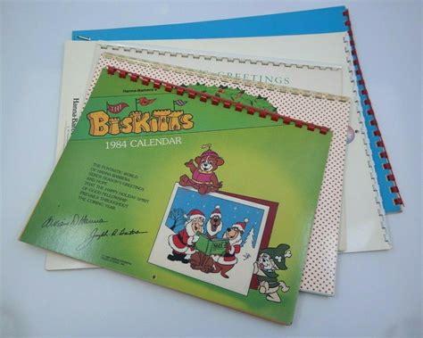 Hanna Barbera 1980s Employee Calendars - Set of 5 Vintage Studio ...