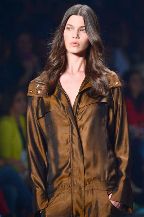 A model presents a creation by Iodice during the 2014 Winter collection ...