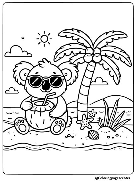 Kawaii Koala Coloring Pages