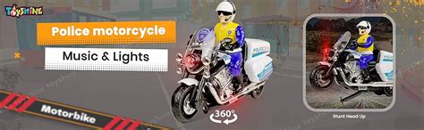Buy Toyshine Battery Operated Musical Bump & Go Police Motorcycle Toy ...