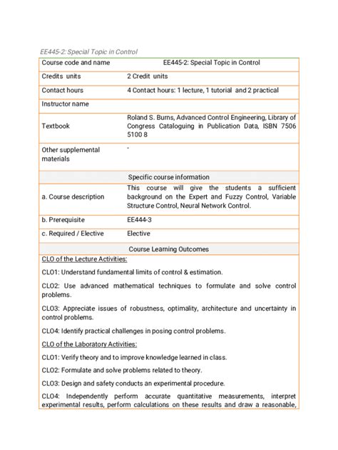 Image result for Ee 412 Course Control System