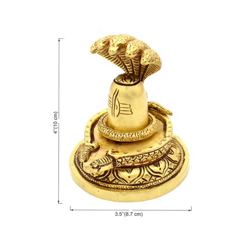 Brass Premium Shivling with Sheshnaag, Standard – Two Moustaches Store