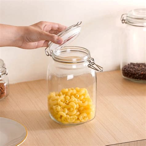 Kitchen Jars With Airtight Clip Lids Set Of 4 1500ml Online - Premium ...