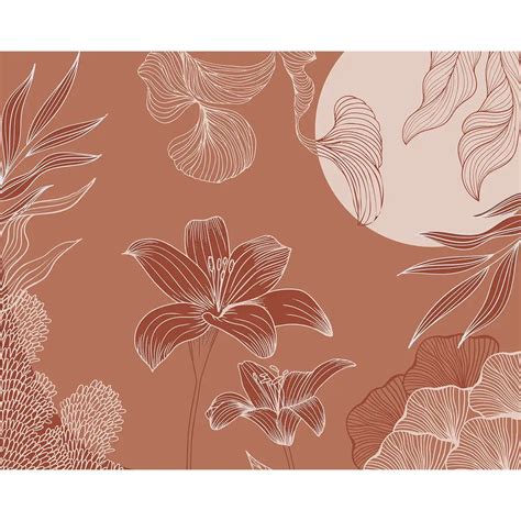 Sienna Garden Abstract Customised Wallpaper for Rooms – Life n Colors