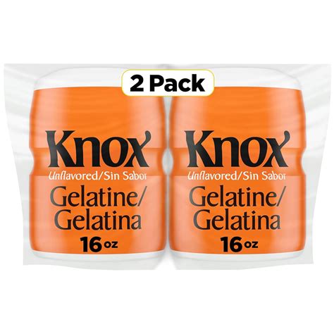 Brandclub - Knox Unflavored Gelatin, 2 Ct Pack, 16 Oz Canisters