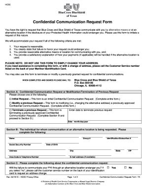 Fillable Online Confidential Communication Request Form Fax Email Print ...