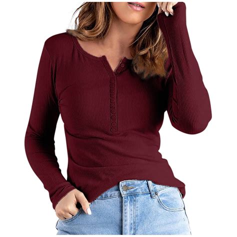 Womens Thermal Underwear Top Crew Neck Shirts Long Sleeve Tshirts ...