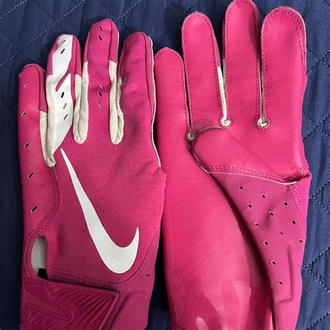 NFL breast cancer FOOTBALL gloves Size men L - Depop