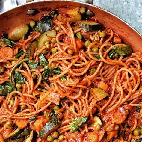 Extra-Saucy Vegetable Spaghetti with Zucchini and Carrots - Plant Based ...