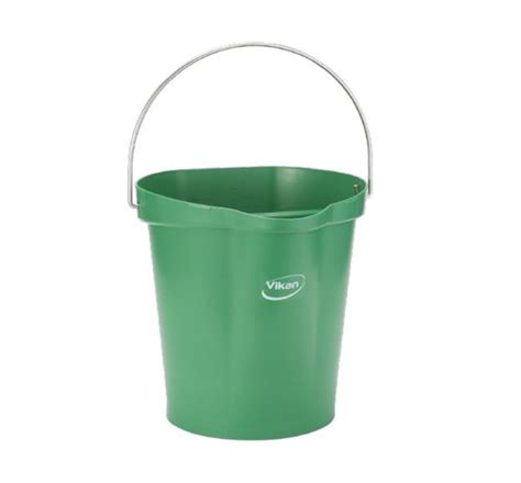 56942 Vikan | 12L Polypropylene Green Bucket With Handle | 238-1762 | RS