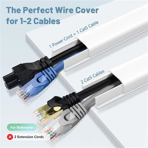 ZhiYo Wire Covers for 2 Cords, 68in (4X L17in) Wire Hider India | Ubuy