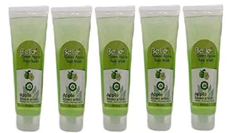 Bello Green Apple Face Wash For Whitening &Clear Face Wash-Pack Of 5 ...
