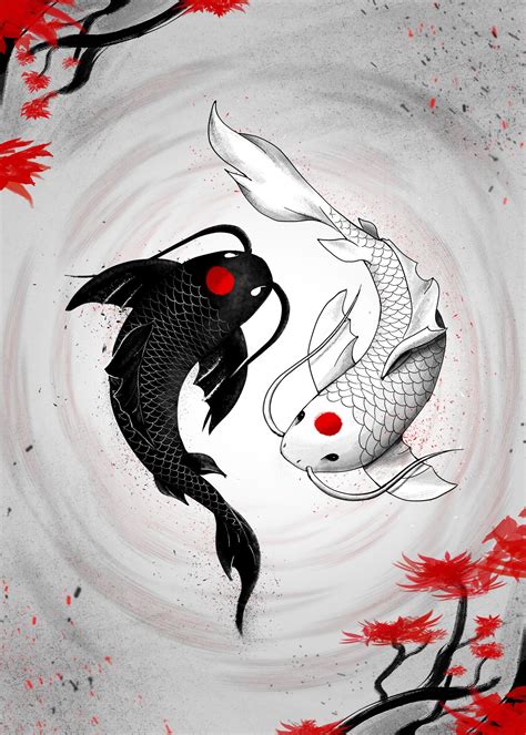 Yin Yang Fish Wallpapers - Wallpaper Cave - wallpaper of yin and yang