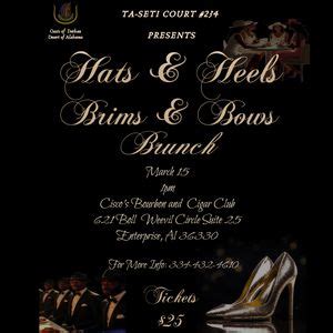 Brunch with Hats and Heels, Cisco's Bourbon and Cigar Club, Enterprise ...