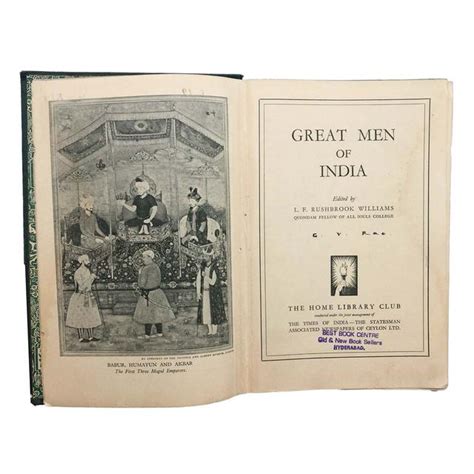 Edited by L.F.Rushbrook Williams - GREAT MEN OF INDIA | Prinseps