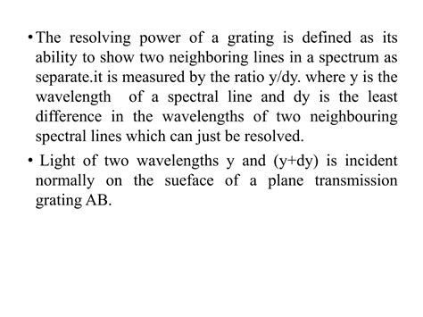 Image result for Diffraction Grating Resolving Power