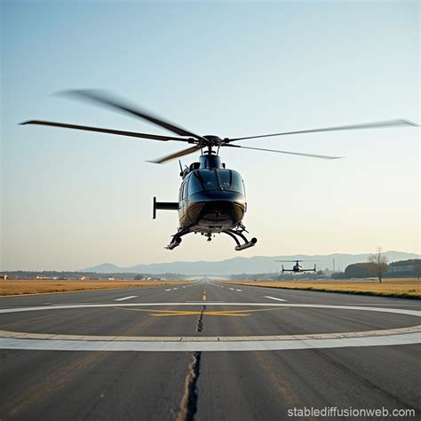 Helicopter Landing on Landing Pad | Stable Diffusion Online