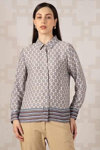 Buy Women White Print Long Sleeves Formal Shirt Online - 39967027 | Van ...