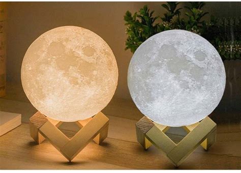 Matiman 10 cm (Small Size) 3D Rechargeable Moon Lamp with Touch Control ...