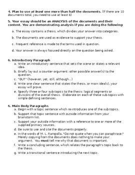 Image result for DBQ Writing Tips