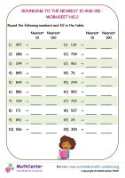 Rounding to the nearest 10 and 100 - worksheet no.1 | Worksheets | Math ...