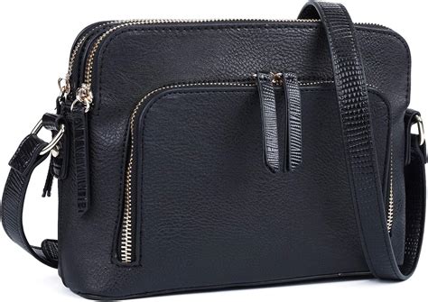 Small Crossbody Bags for Women Triple Zip Cross Body Purse Lightweight ...