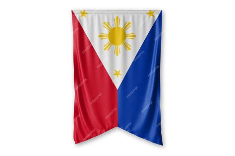 Premium Photo | Flag of the philippines on a white background