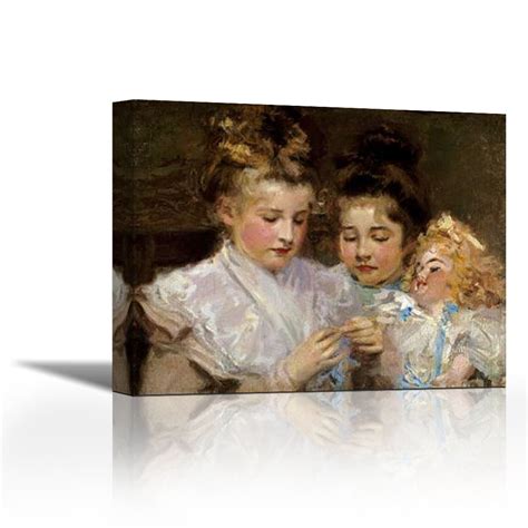 Karmakara Berthe and Marjorie with Their Doll - Fine Art Print on Fine ...