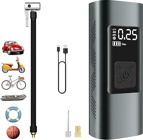 Jukkre 150PSI 6000mah 12V 5A Portable Electric Digital Power Bank ...